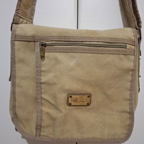 Diesel Messenger Bag khaki unisex used, Y2K 2000s
