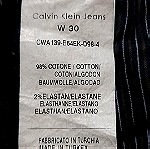  Calvin Klein W30 Νο Μ παντελόνι τζιν μαύρο σε ίσια γραμμή