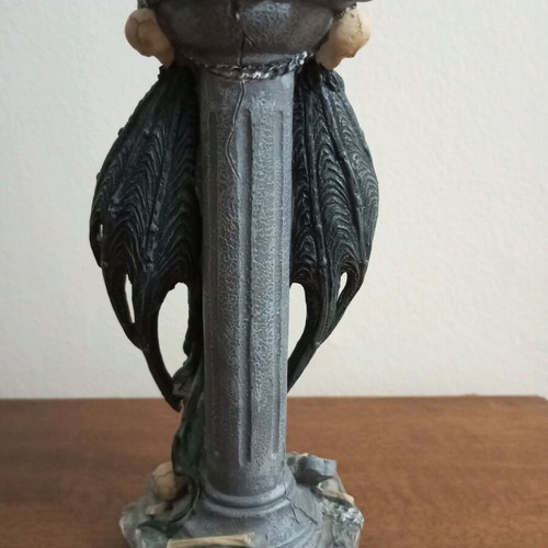 Gothic candle holder fallen angel like new