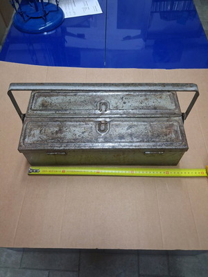 Metal tool bag used, dimensions 43x20x10