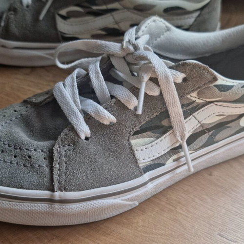 Vans SK8-Low Flame Camo kids sneakers grey size 36