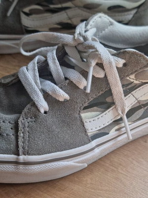 Vans SK8-Low Flame Camo kids sneakers grey size 36