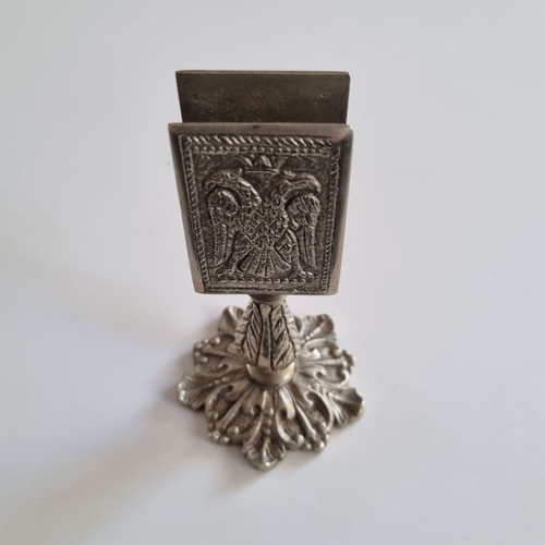 Vintage metal letter clip with double-headed eagle used
