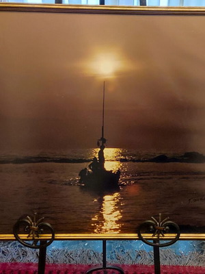 Vintage photograph by Giorgos Ziogas used, framed 82x52 cm