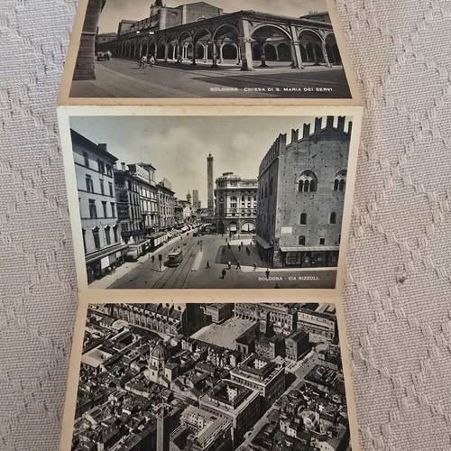 Ricordo di Bologna vintage postcard album with 20 views