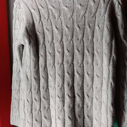 Knitted long sweater like new, size M L, gray