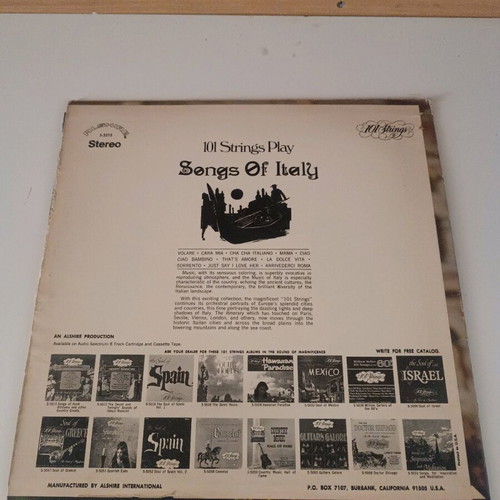 101 Strings Songs of Italy vinyl used