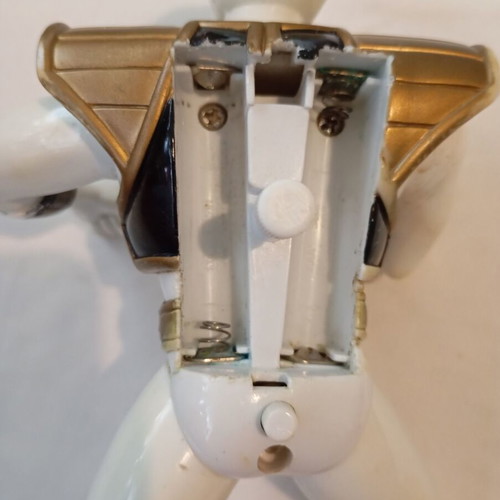 White Ranger action figure used with projector chest light, 21 cm