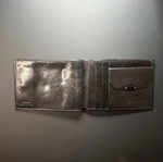 Italian leather men's wallet Evidence new, black