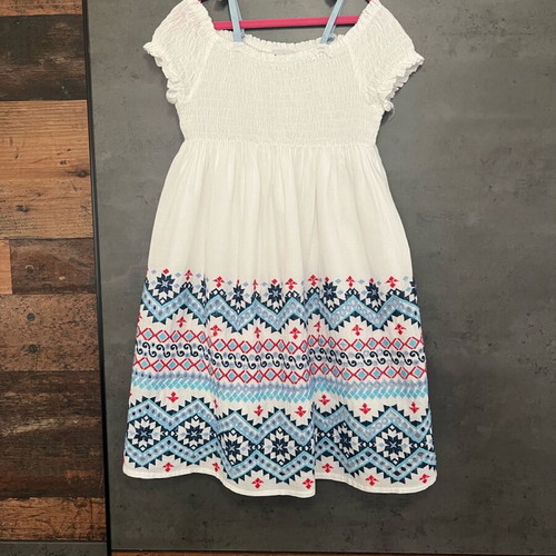 Mandarino summer dress for girls like new, folk style, size 6-8