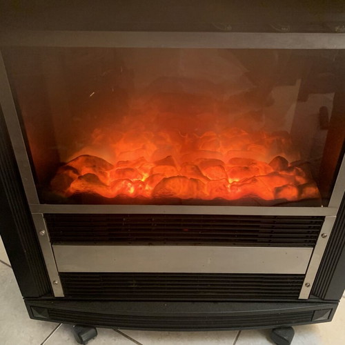 Electric fan heater fireplace, German made