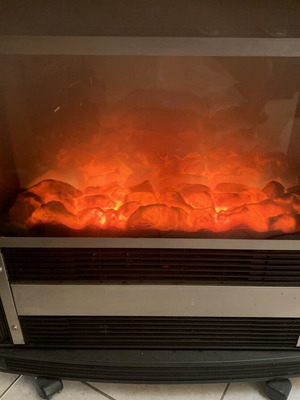 Electric fan heater fireplace, German made