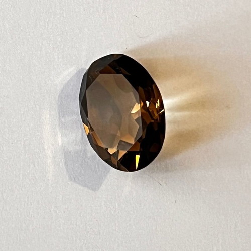 Smoky quartz natural oval cut gemstone, new