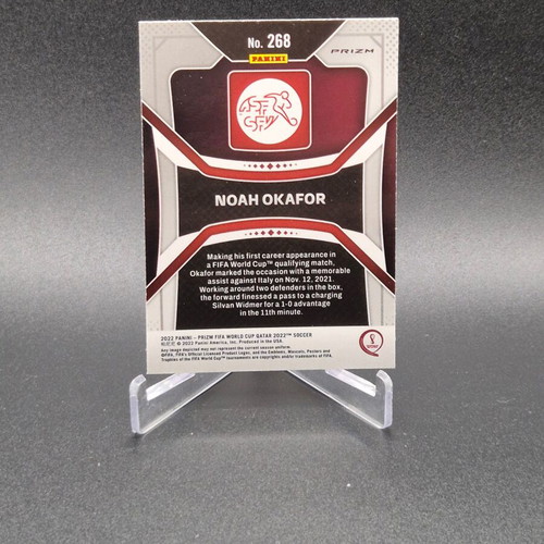 2022 Panini Prizm World Cup Qatar Silver Prizm Noah Okafor #268 Rookie Card used