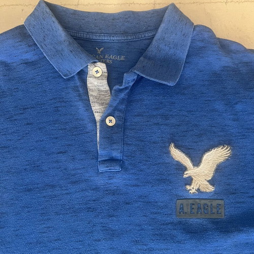 American Eagle Polo T-shirt used, blue, XL