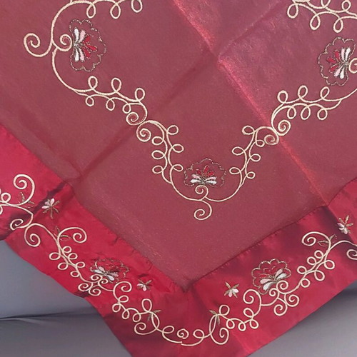 Tablecloth new, deep burgundy, 55x55 cm