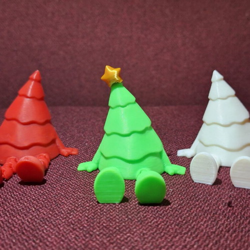 Articulated Christmas Tree with Star, New, 5cm