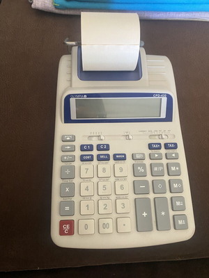 Olympia CPD 430 printing calculator with 5 paper rolls