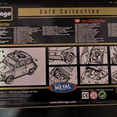Burago Fiat 500 L 1968 1/16 model new