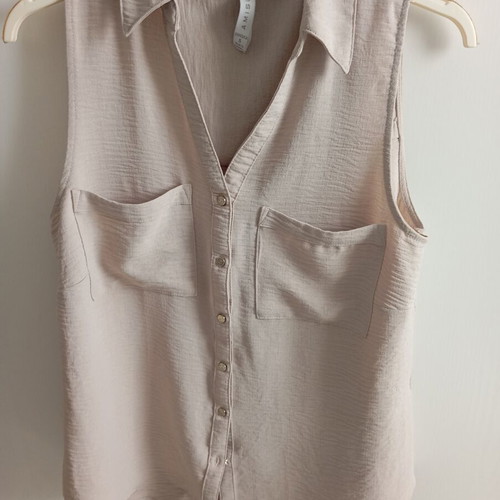 Amisu shirts, beige and blue, size S