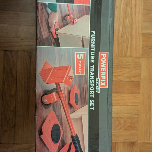 Furniture transport system like new set with 4 wheels and metal lever