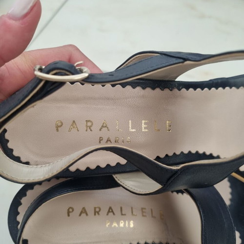 Parallele Paris leather sandals like new, size 41, blue