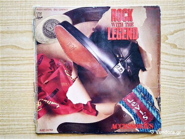  ROCK sillogi ROCK WITH THE LEGEND, 2plos diskos viniliou, epilogi me Classic Rock, Blues, k.a.