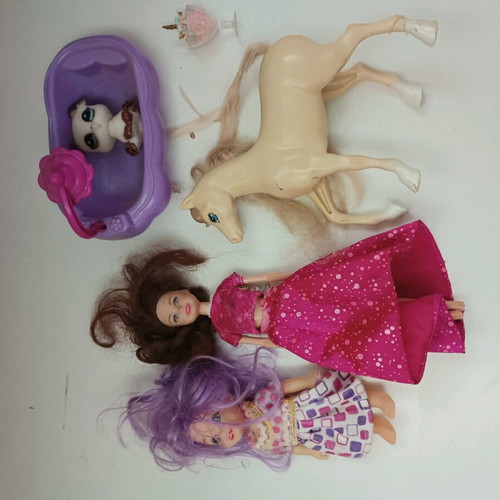 Toys for girl used, assorted
