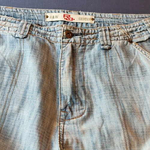 Raw Oxygen cargo jeans used, with zippers and side pockets