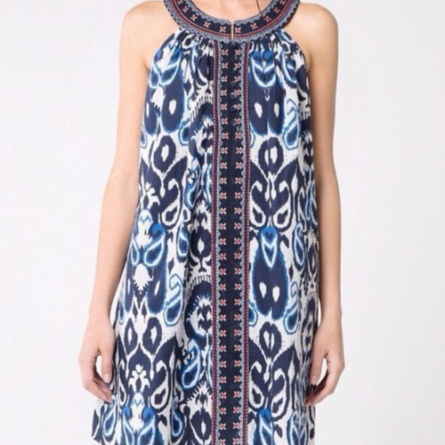 Ethnic boho dress Mango size M like new with embroidery multicolor