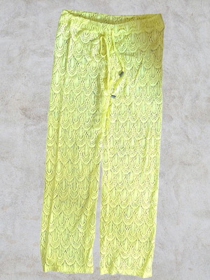 Jeannette yellow lace pants new S/M for the beach