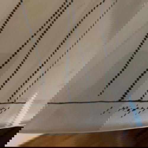 Moralis silk screen printing on curved glass like new with signature