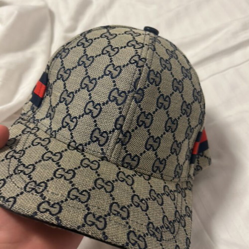 Gucci cap, beige and blue