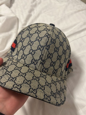 Gucci cap, beige and blue