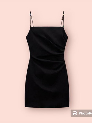 Zara black dress with beads new, size M
