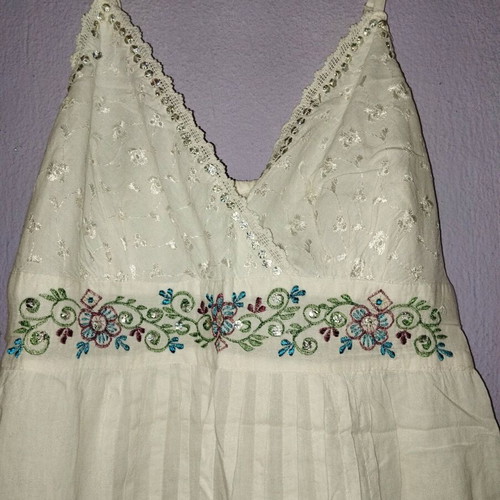 White airy long dress like new, size M