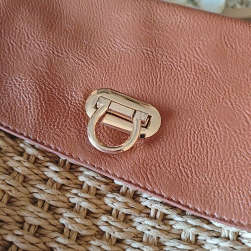 Women's handbag, beige and brown
