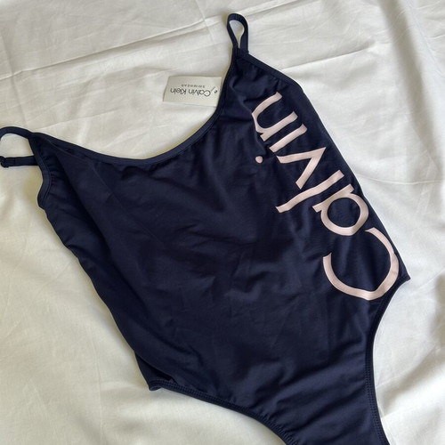 Calvin Klein women's one-piece swimsuit size L new, blue