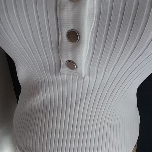 Zara white bodysuit small, elastic, short sleeve