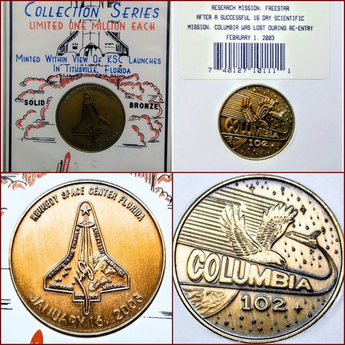 Space Shuttle Crew Emblem Collection Series bronze medal new