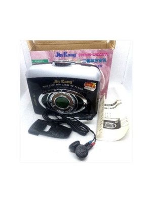 Jin Kang Stereo Mini Cassette Player New NOS with Built-In Speaker
