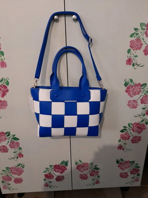 Shoulder bag new, white and blue