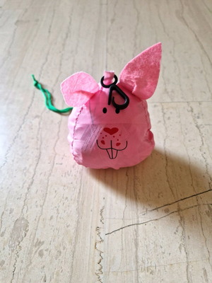 Shopping bag new, pink rabbit design