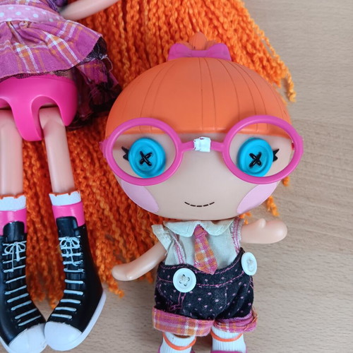 Lalaloopsy Bea Spells-a-lot & Specs Reads-a-lot dolls used, pack of 2