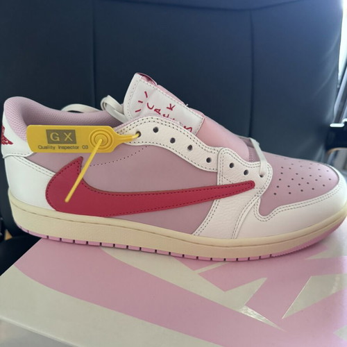 Jordan 1 Low OG SP Travis Scott Sail Tropical Pink sneakers new, EU 45.5