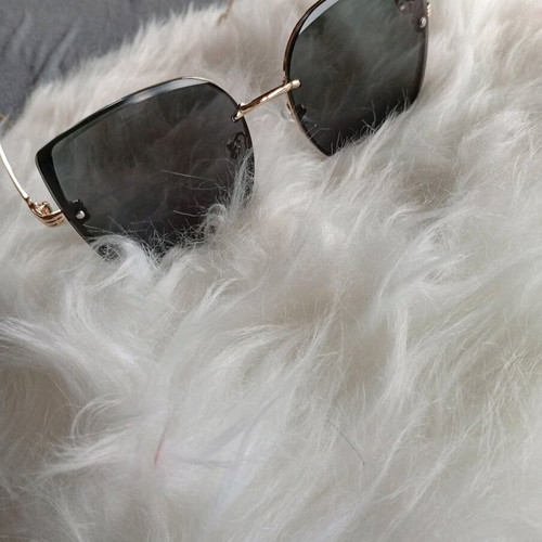 Sunglasses new, black with gold