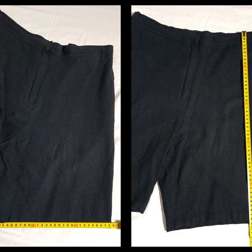 Black bermuda shorts in wide straight line like new, size S/M