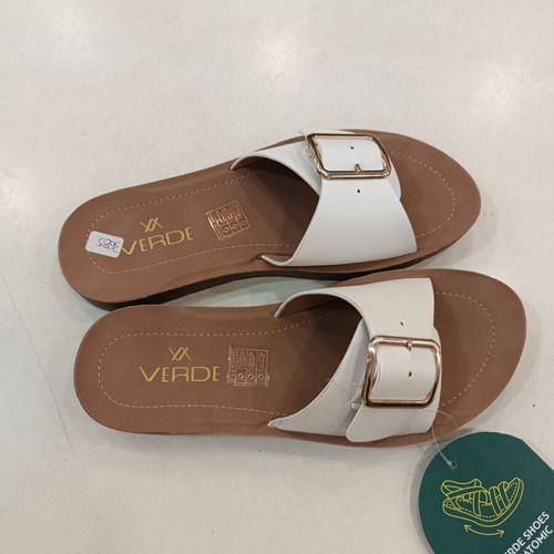 Verde women's sandals white size 36 new