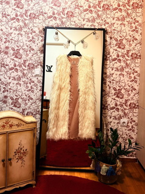 Karavan Boho αμάνικο πανωφόρι σαν καινούργιο, one size, μπεζ