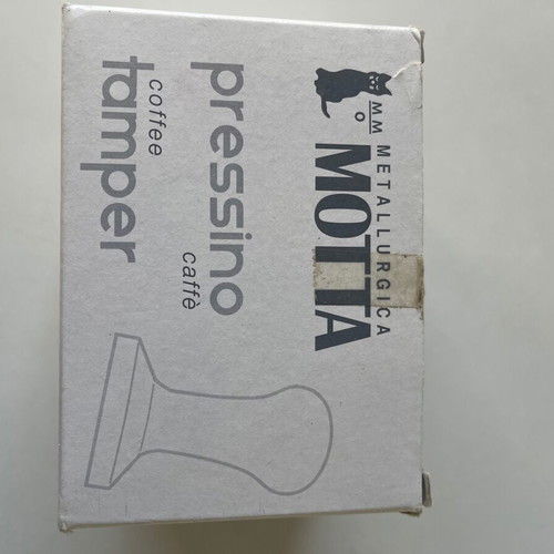 Motta Coffee Tamper with Black Wooden Handle and Inox Base 52mm New